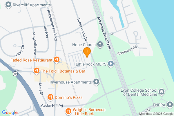 Map showing facility locations
